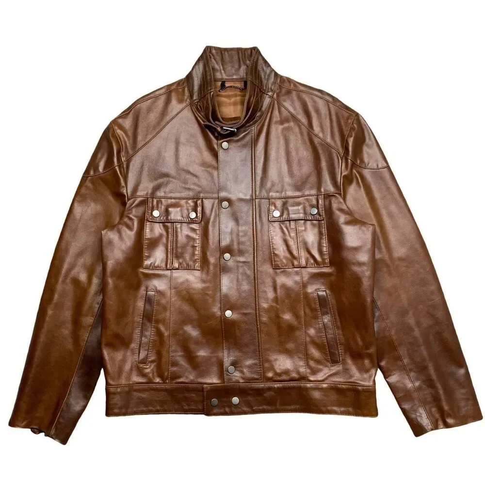 Unbranded Men's Brown and Tan Jacket